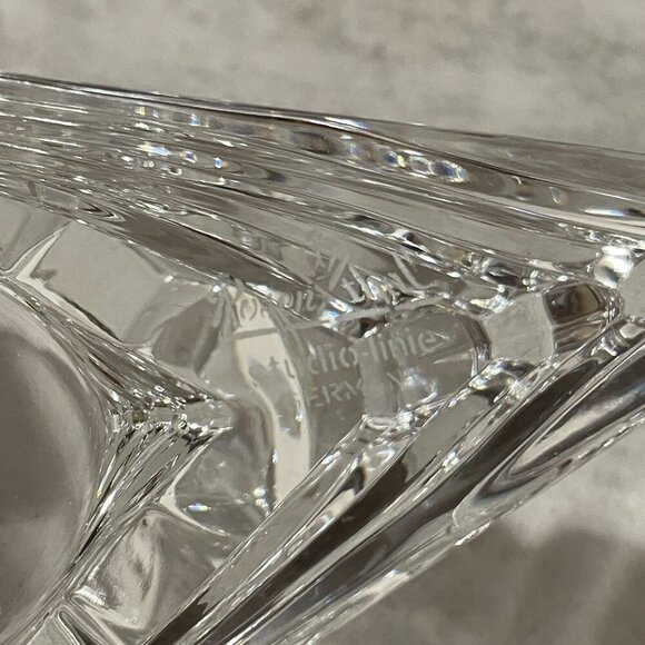 Vintage 90s Rosenthal Studio Line Blossom Lead Crystal Candleholder Germany 3" H - Picture 9 of 9